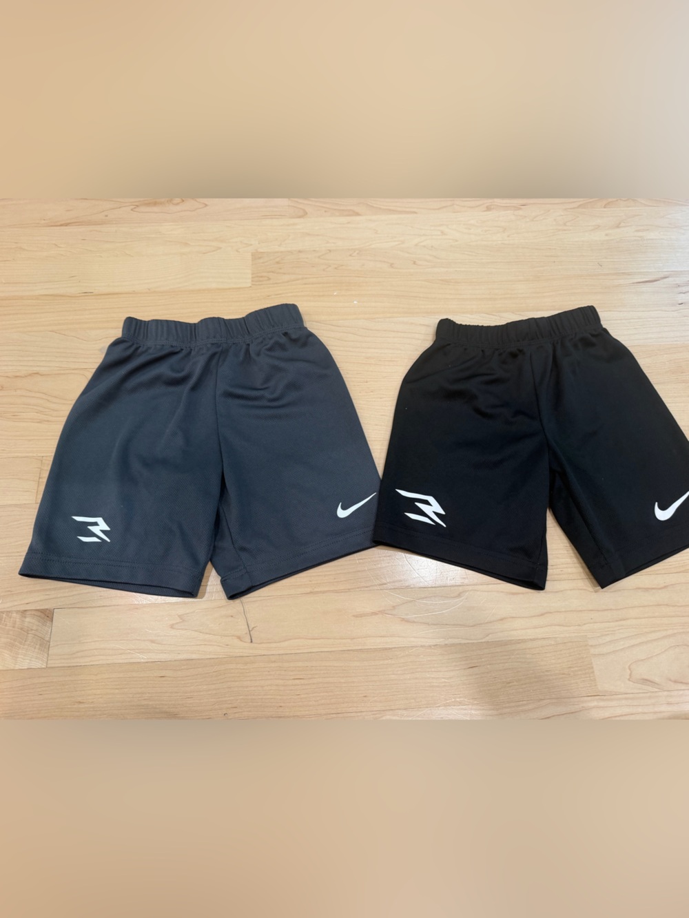 Nike Kids Black and Gray Athletic Shorts - Double Pack